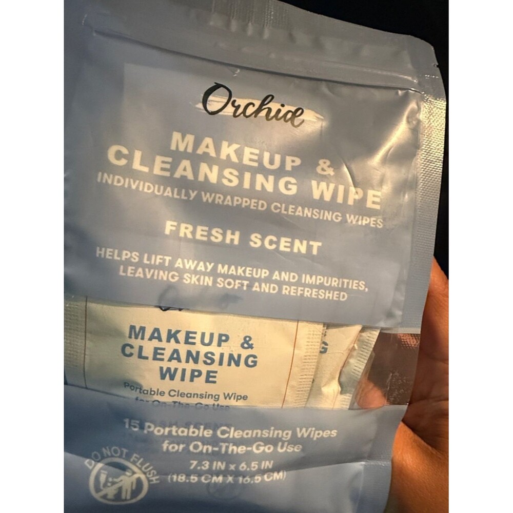 Makeup & Cleansing Wipes - individual wrapped- Fresh 15pcs travel on the go